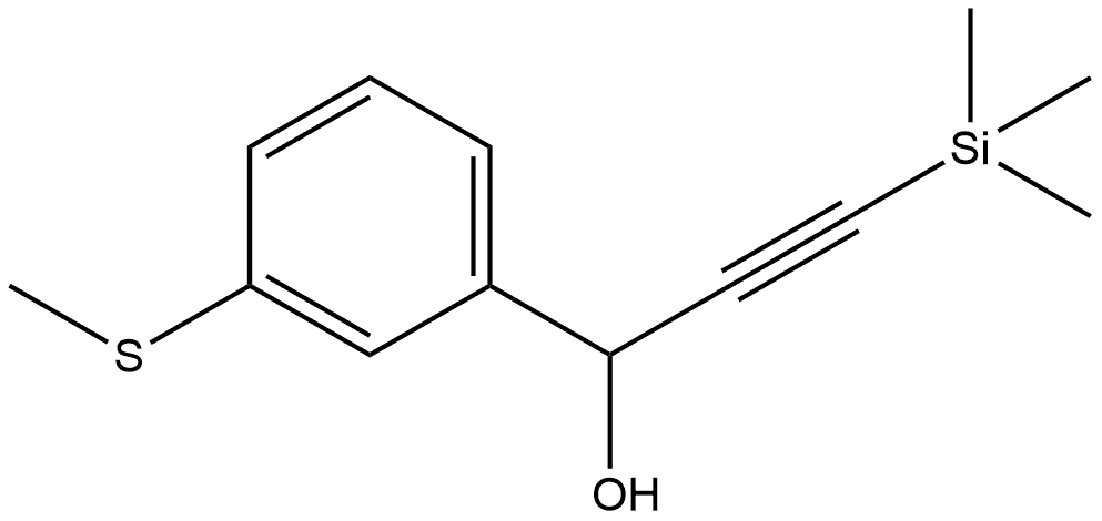 3-(Methylthio)-α-[2-(trimethylsilyl)ethynyl]benzenemethanol Structure