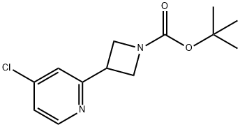 1-Azetidinecarboxylic acid, 3-(4-chloro-2-pyridinyl)-, 1,1-dimethylethyl ester Structure