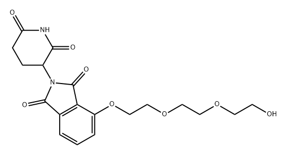 1H-Isoindole-1,3(2H)-dione, 2-(2,6-dioxo-3-piperidinyl)-4-[2-[2-(2-hydroxyethoxy)ethoxy]ethoxy]- Structure