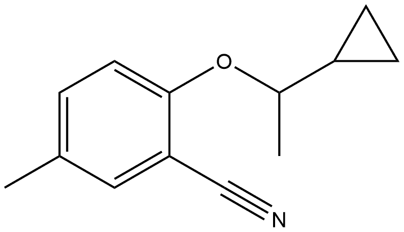 2-(1-Cyclopropylethoxy)-5-methylbenzonitrile Structure