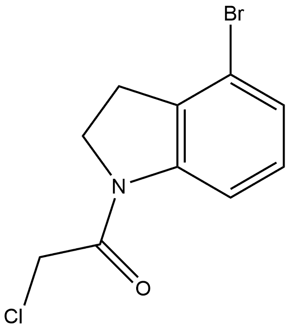 1-(4-Bromo-2,3-dihydro-1H-indol-1-yl)-2-chloroethanone 구조식 이미지