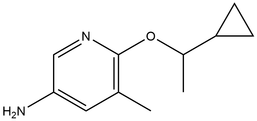 6-(1-Cyclopropylethoxy)-5-methyl-3-pyridinamine 구조식 이미지