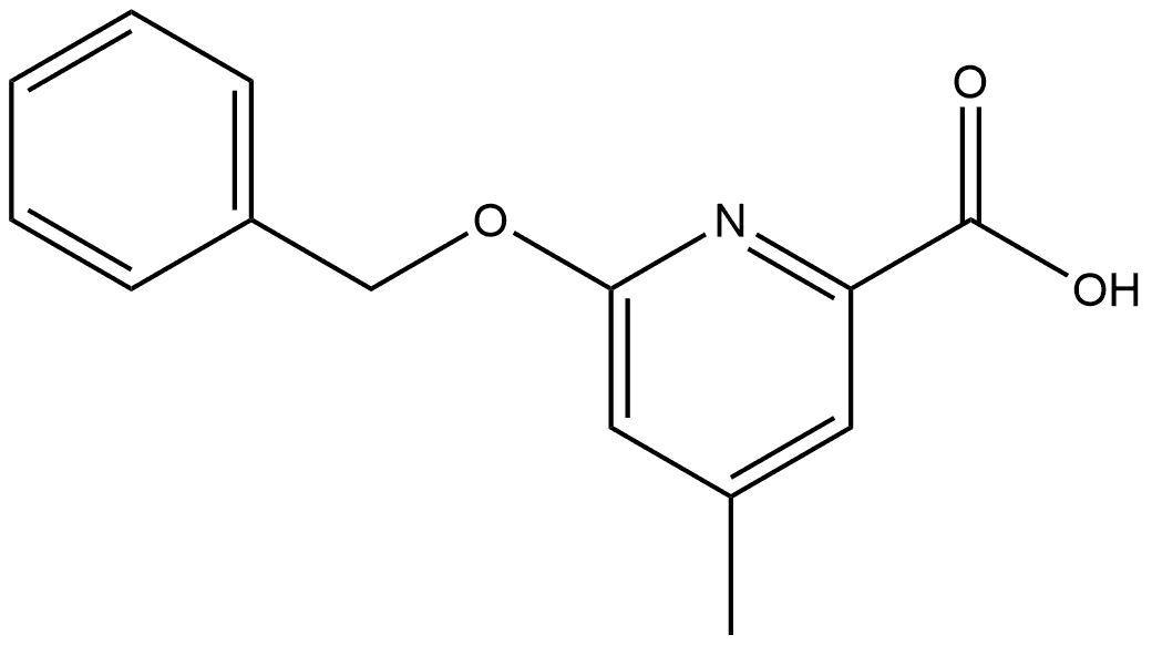 4-Methyl-6-(phenylmethoxy)-2-pyridinecarboxylic acid Structure