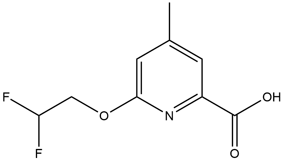 6-(2,2-Difluoroethoxy)-4-methyl-2-pyridinecarboxylic acid Structure