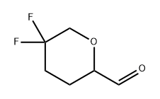 2H-Pyran-2-carboxaldehyde, 5,5-difluorotetrahydro- Structure