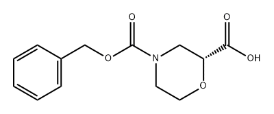 2,4-Morpholinedicarboxylic acid, 4-(phenylmethyl) ester, (2R)- Structure