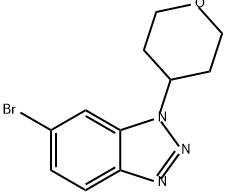 6-bromo-1-(oxan-4-yl)-1H-1,2,3-benzotriazole Structure