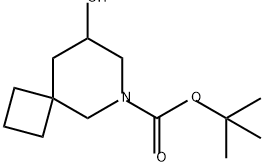 6-Azaspiro[3.5]nonane-6-carboxylic acid, 8-hydroxy-, 1,1-dimethylethyl ester 구조식 이미지