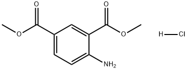 1,3-Benzenedicarboxylic acid, 4-amino-, 1,3-dimethyl ester, hydrochloride (1:1) 구조식 이미지