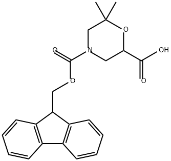 4-{[(9H-fluoren-9-yl)methoxy]carbonyl}-6,6-dimeth
ylmorpholine-2-carboxylic acid Structure