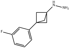 [3-(3-Fluorophenyl)bicyclo[1.1.1]pent-1-yl]hydrazine Structure