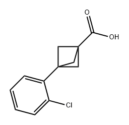 Bicyclo[1.1.1]pentane-1-carboxylic acid, 3-(2-chlorophenyl)- Structure