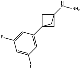 [3-(3,5-Difluorophenyl)bicyclo[1.1.1]pent-1-yl]hydrazine Structure