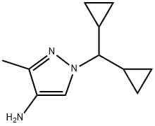 1H-Pyrazol-4-amine, 1-(dicyclopropylmethyl)-3-methyl- 구조식 이미지