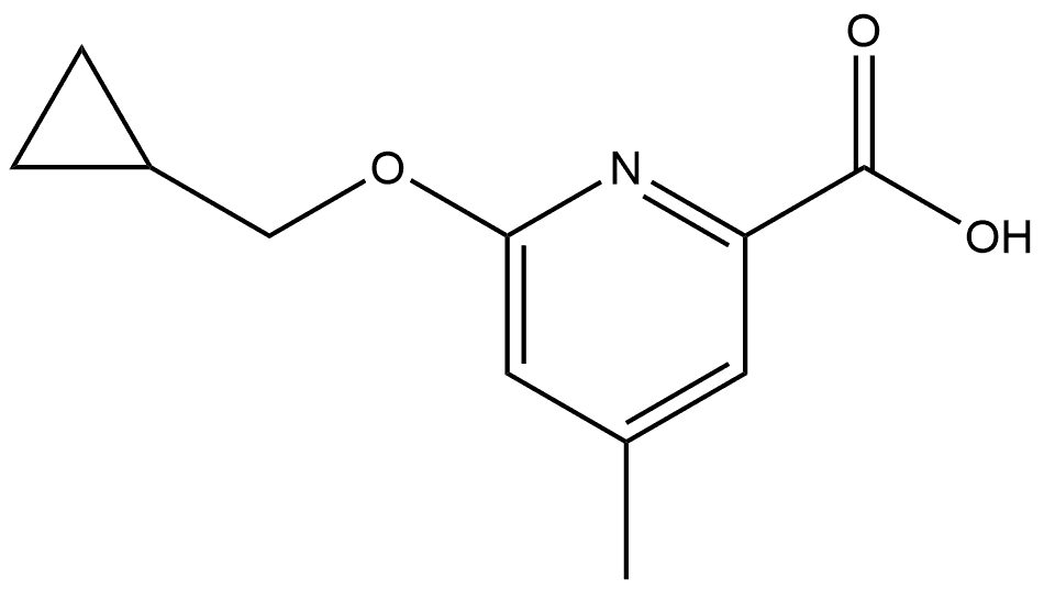 6-(Cyclopropylmethoxy)-4-methyl-2-pyridinecarboxylic acid Structure