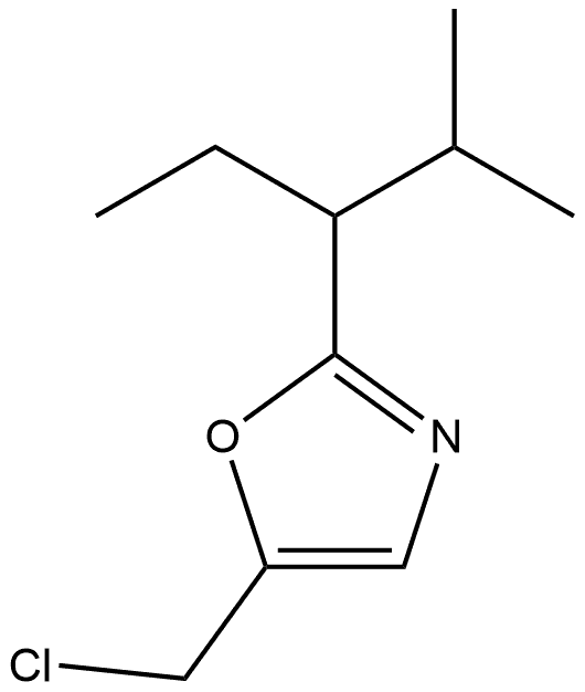 5-(chloromethyl)-2-(2-methylpentan-3-yl)-1,3-oxazole Structure