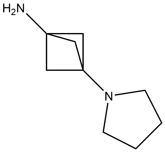 3-(1-Pyrrolidinyl)bicyclo[1.1.1]pentan-1-amine Structure