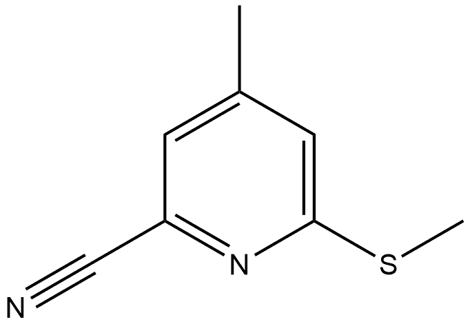 4-Methyl-6-(methylthio)-2-pyridinecarbonitrile Structure