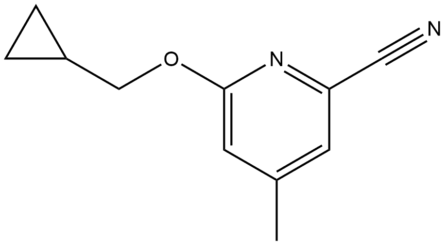 6-(Cyclopropylmethoxy)-4-methyl-2-pyridinecarbonitrile Structure