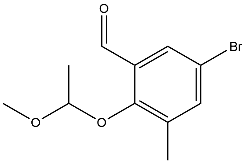 5-Bromo-2-(1-methoxyethoxy)-3-methylbenzaldehyde Structure