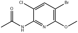 Acetamide, N-(5-bromo-3-chloro-6-methoxy-2-pyridinyl)- Structure