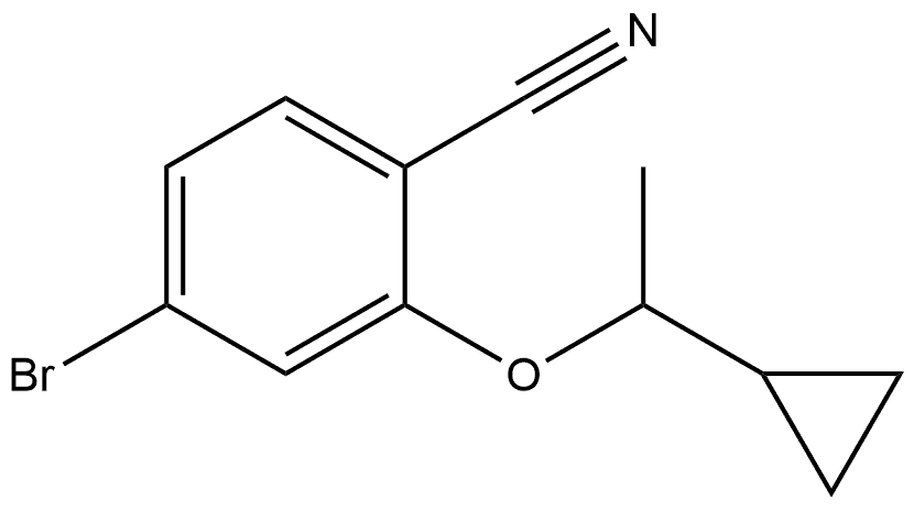 4-Bromo-2-(1-cyclopropylethoxy)benzonitrile Structure