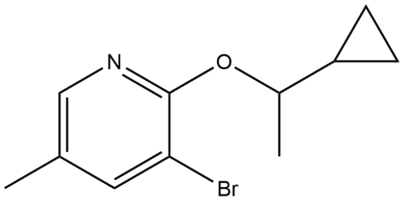 3-Bromo-2-(1-cyclopropylethoxy)-5-methylpyridine Structure