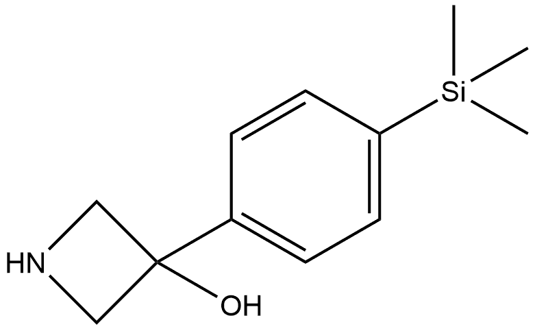 3-[4-(Trimethylsilyl)phenyl]-3-azetidinol Structure