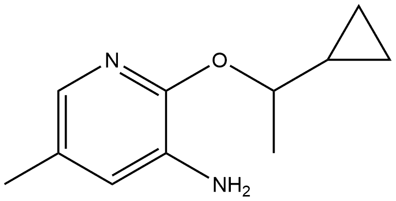 2-(1-Cyclopropylethoxy)-5-methyl-3-pyridinamine Structure