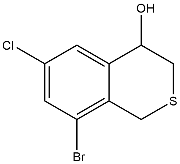 8-bromo-6-chloro-isothiochroman-4-ol Structure