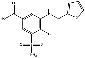 Benzoic acid, 3-(aminosulfonyl)-4-chloro-5-[(2-furanylmethyl)amino]- 구조식 이미지
