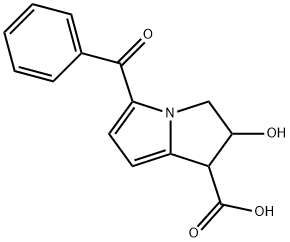 1H-Pyrrolizine-1-carboxylic acid, 5-benzoyl-2,3-dihydro-2-hydroxy- Structure