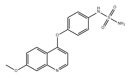 Sulfamide, N-[4-[(7-methoxy-4-quinolinyl)oxy]phenyl]- Structure