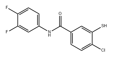 Benzamide, 4-chloro-N-(3,4-difluorophenyl)-3-mercapto- Structure