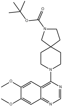 1,1-Dimethylethyl 8-(6,7-dimethoxy-4-quinazolinyl)-2,8-diazaspiro[4.5]decane-2-carboxylate Structure