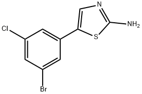 5-(3-Bromo-5-chlorophenyl)thiazol-2-amine Structure