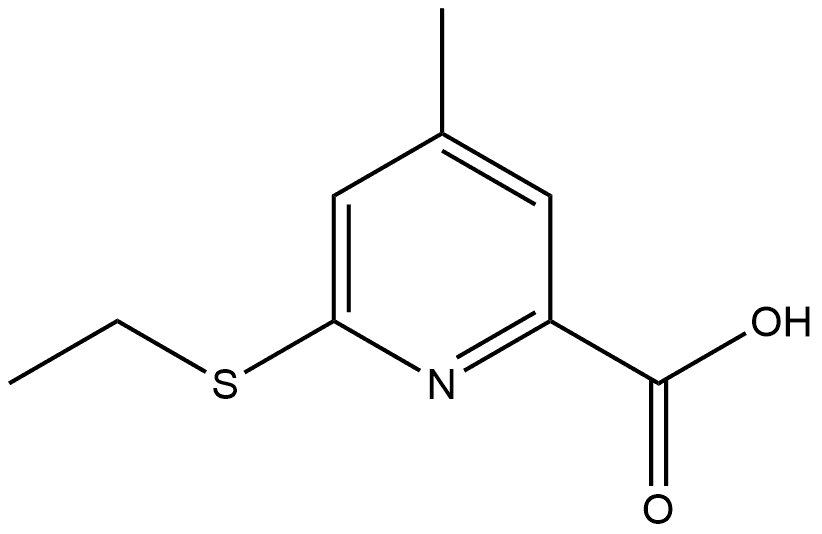 6-(Ethylthio)-4-methyl-2-pyridinecarboxylic acid Structure