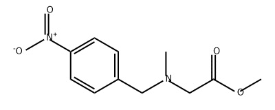 Glycine, N-methyl-N-[(4-nitrophenyl)methyl]-, methyl ester Structure