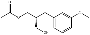 1,3-Propanediol, 2-[(3-methoxyphenyl)methyl]-, 1-acetate, (2R)- Structure