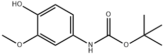 Carbamic acid, N-(4-hydroxy-3-methoxyphenyl)-, 1,1-dimethylethyl ester Structure