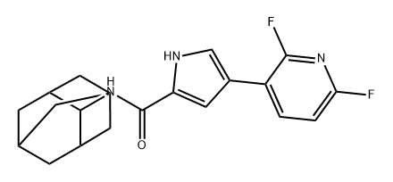 1H-Pyrrole-2-carboxamide, 4-(2,6-difluoro-3-pyridinyl)-N-tricyclo[3.3.1.13,7]dec-2-yl- Structure