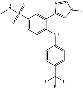 Benzenesulfonamide, N-methyl-3-(1-methyl-1H-imidazol-4-yl)-4-[[4-(trifluoromethyl)phenyl]amino]- 구조식 이미지