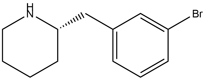 (S)-2-(3-bromobenzyl)piperidine Structure