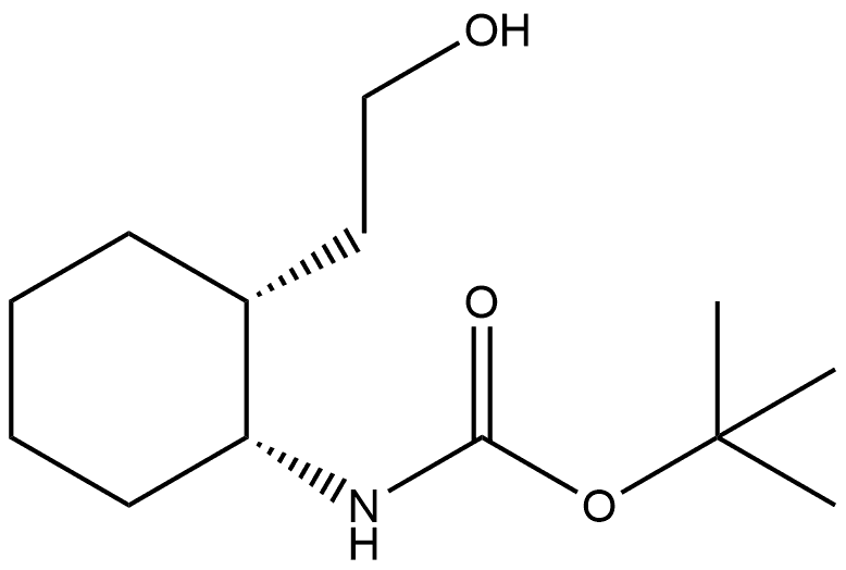 1,1-Dimethylethyl N-[(1R,2R)-2-(2-hydroxyethyl)cyclohexyl]carbamate Structure