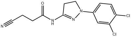 Propanamide, 3-?cyano-?N-?[1-?(3,?4-?dichlorophenyl)?-?4,?5-?dihydro-?1H-?pyrazol-?3-?yl]?- Structure