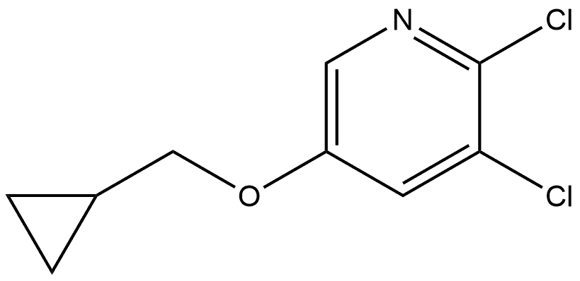 Pyridine, 2,3-dichloro-5-(cyclopropylmethoxy)- Structure