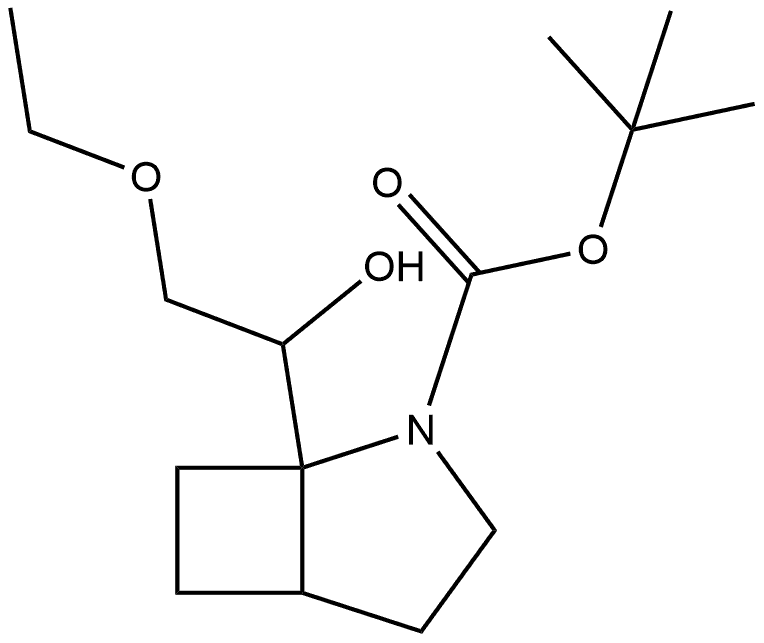 tert-butyl 1-(2-ethoxy-1-hydroxyethyl)-2-azabicyclo[3.2.0]heptane-2-carboxylate Structure