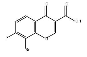 3-Quinolinecarboxylic acid, 8-bromo-7-fluoro-1,4-dihydro-4-oxo- Structure