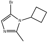 1H-Imidazole, 5-bromo-1-cyclobutyl-2-methyl- Structure