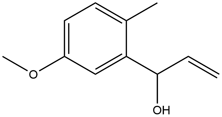 Benzenemethanol, α-ethenyl-5-methoxy-2-methyl- Structure